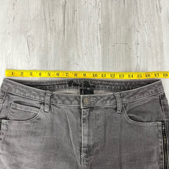 Bisou Bisou Straight Wide Leg High Rise Zipper Leg Accent Michele Bohbot 12 - Picture 8 of 11